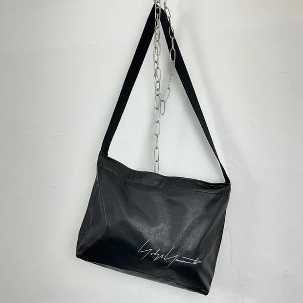 Yohji Yamamoto Cow Leather Logo Shoulder