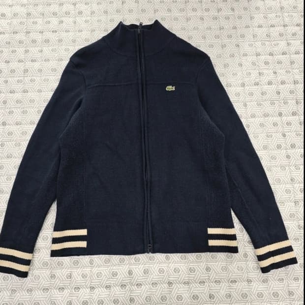 라코스테 네이비 니트 집업 가디건 95