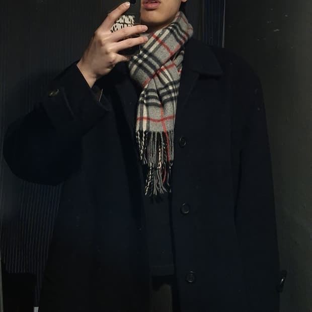 버버리 그레이 블랙 레드 노바체크 아메카지 캐시미어100 머플러 목도리