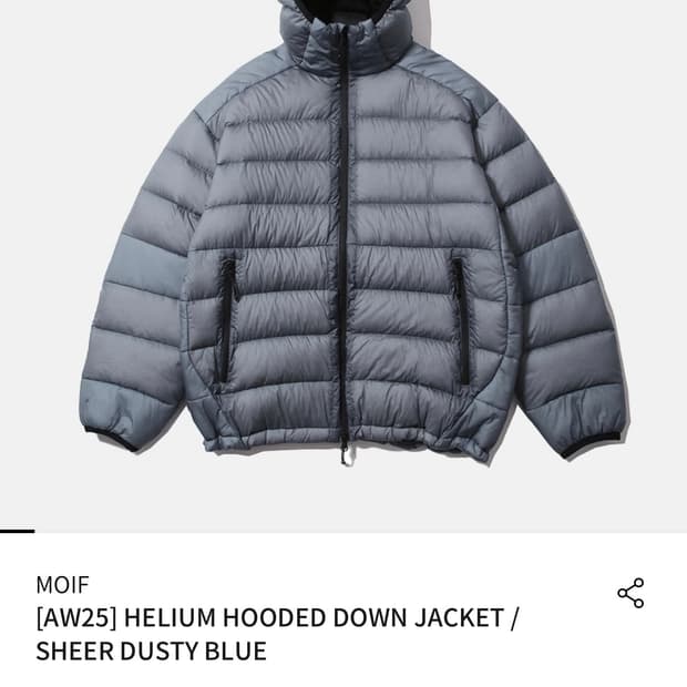 3사이즈,신품급) 모이프 HELIUM HOODED DOWN JACKET