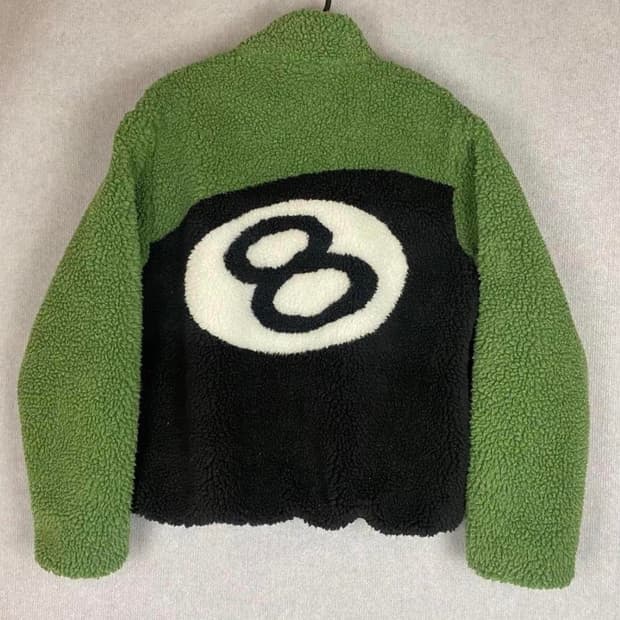 스투시 8볼 쉐르파 자켓 그린