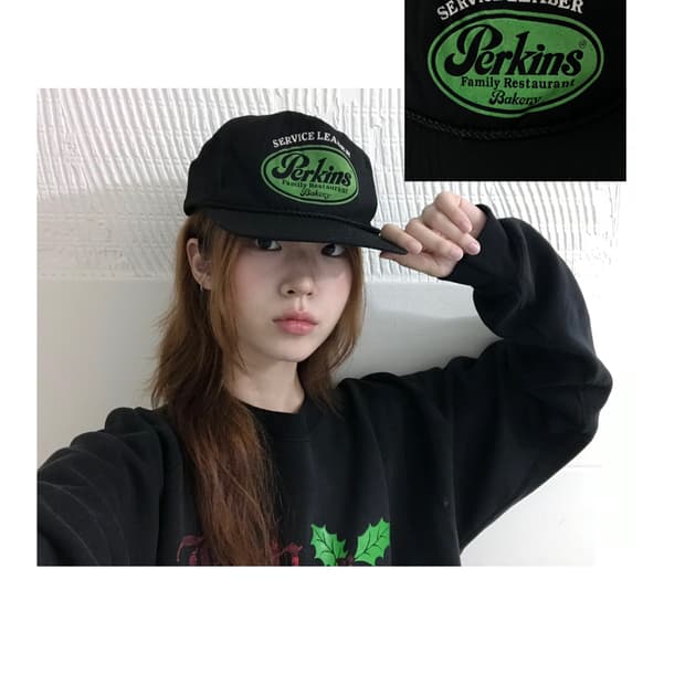 Perkins 90s 퍼킨스 트러커 캡 모자 스냅백 