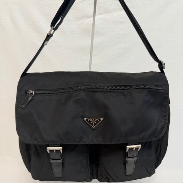 정품 프라다 포코노 나일론 투포켓 블랙 크로스백 메신저백 숄더백