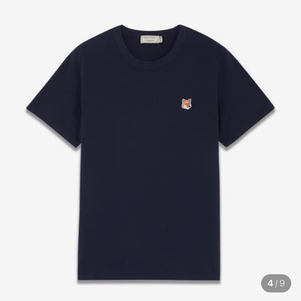 메종키츠네 반팔 티셔츠 navy S사이즈 반팔티
