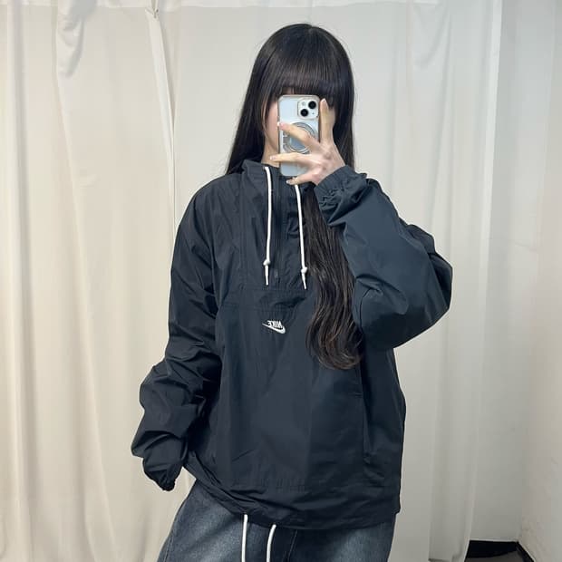 Nike black anorak 