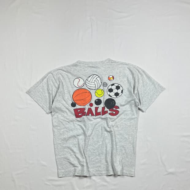 90‘s 노피어 no fear balls 프린트 반팔티