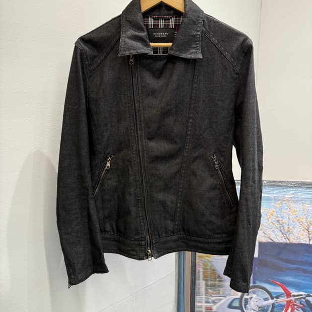 버버리 블랙라벨 데님 흑청자켓