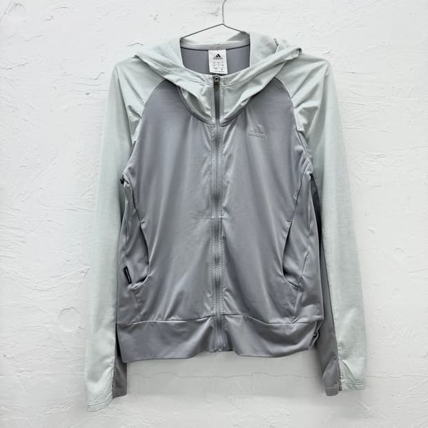 아디다스 스트라이프 핑거홀 후드집업