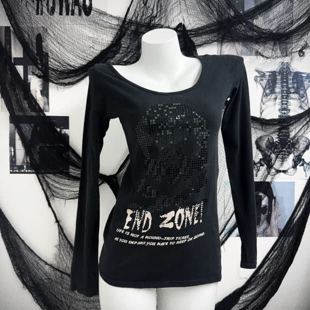 Skull detail printing longsleeve