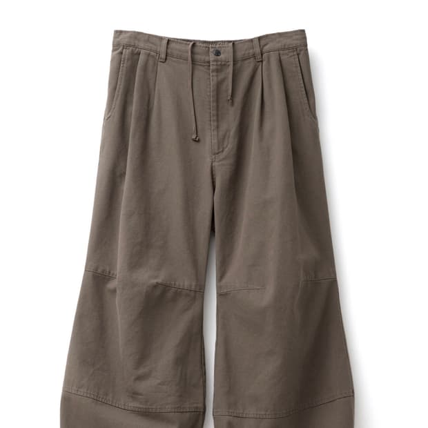 해칭룸 볼륨 팬츠 Oxford Washed Dark Beige (3)