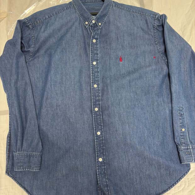 [주말특가]빔즈 SSZ  가마쿠라 류창마 오버핏 데님 셔츠 자켓 S