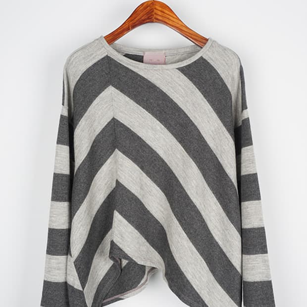 VA+LA chevron stripe wool knit