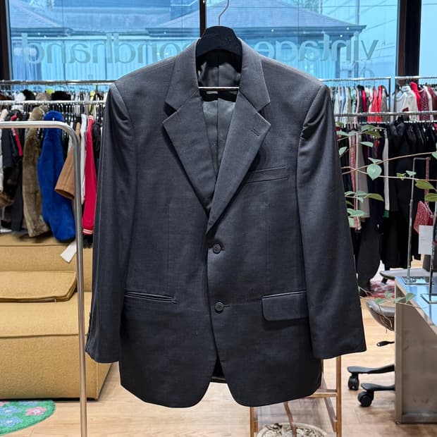 발렌시아가 차콜 2b 블레이저 자켓 