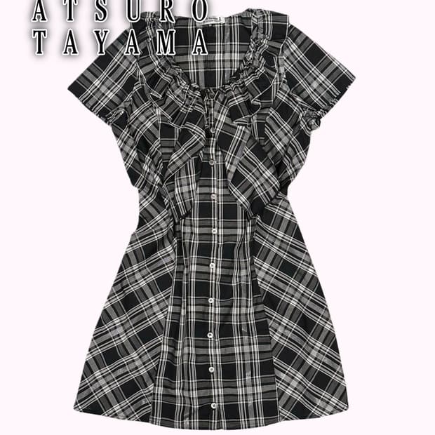 ruffler ribbon check dress