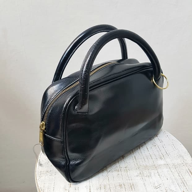 요시다 x 꼼데가르송 가죽 토트백 블랙