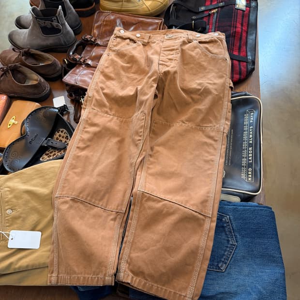 RNA 일본 브랜드 더블니 카펜터 캔버스 팬츠 33 32