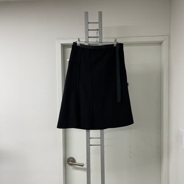 질샌더 블랙 스커트 36