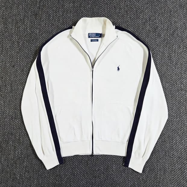 폴로 랄프로렌 화이트 트랙탑 집업 자켓