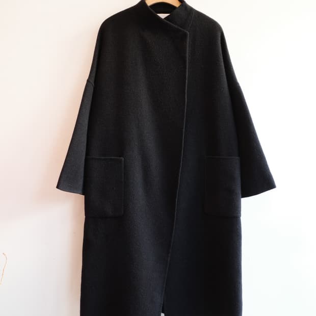 NICOLE FARHI 캐시미어 롱 코트