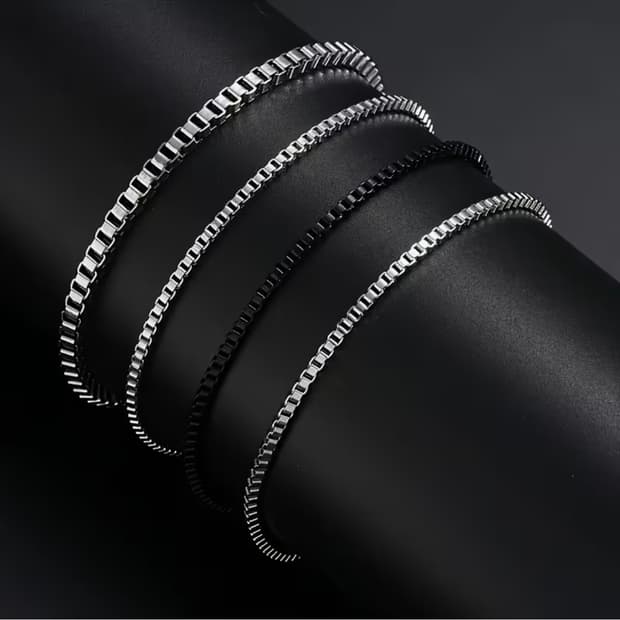 4개 세트 슬림 체인 팔찌