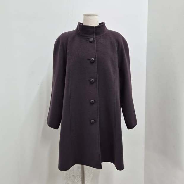 Leilian 캐시미어100 하이넥 클래식 코트