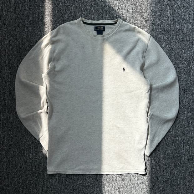 폴로 랄프로렌 멜란지 그레이 와플티셔츠