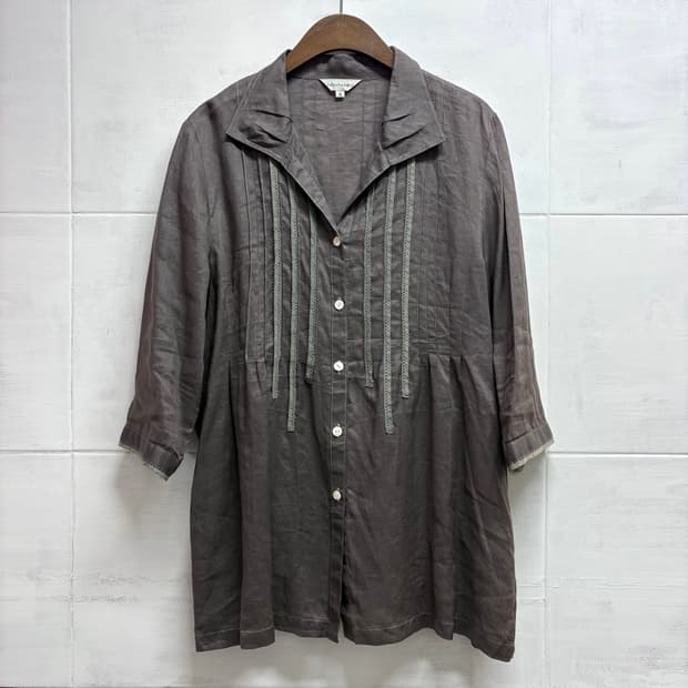 chrismontez 린넨 레이스 핀턱 페어리 블라우스 JPN