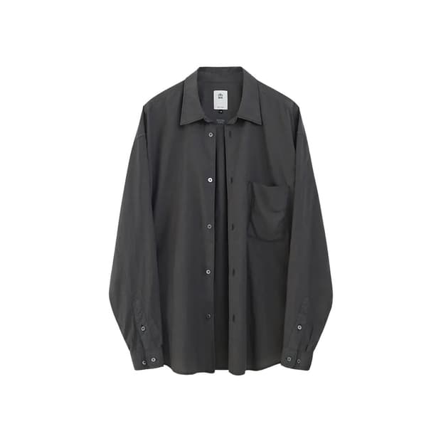 3) 폴리테루 텐코 셔츠 Dyed deep charcoal