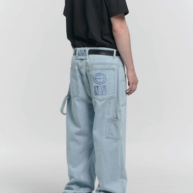 플라스틱프로덕트 페인터 데님팬츠 스틸블루  m사이즈 새상품