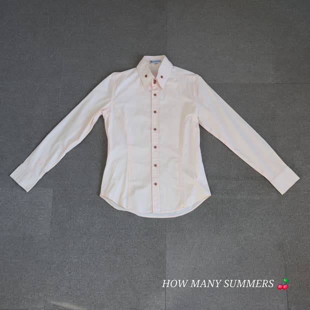 ​[NEAR BRAND] 니어 브랜드 여성 슬림핏 버튼다운 긴팔 셔츠