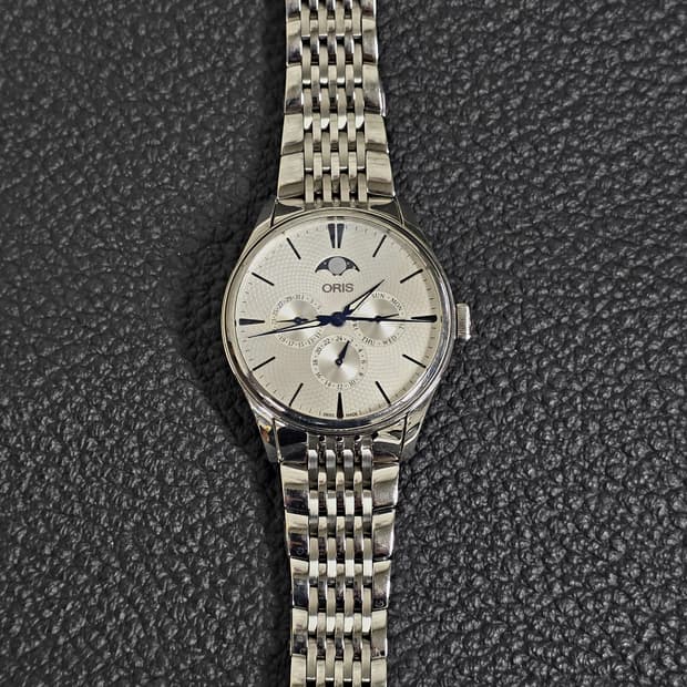 오리스시계 781 7729 4051 오리스 아뜰리에 문페이즈 블루핸즈 자