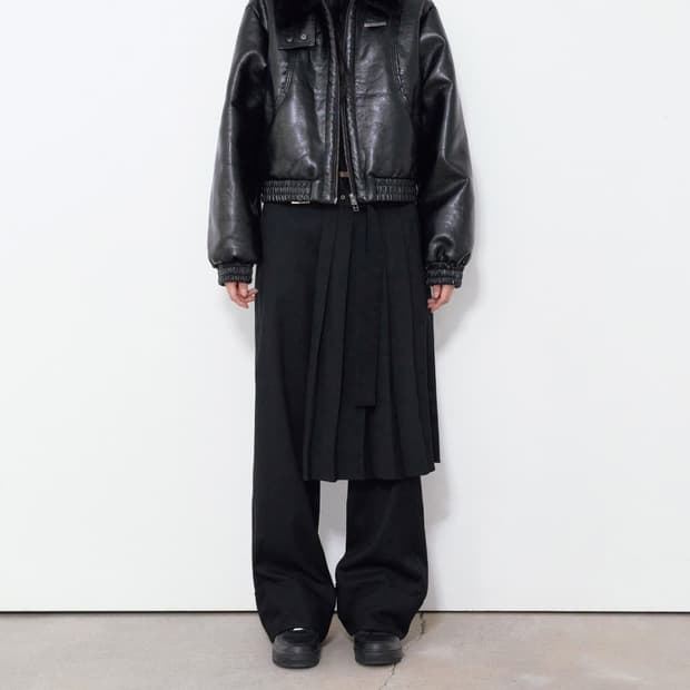 보헤미안서울 하이넥 레더 자켓 새상품(택0)