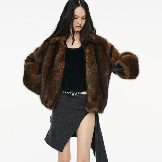 Cerric fur jacket / brown