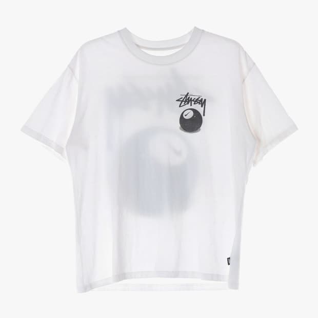 스투시 나이키 8볼 화이트 반팔티 XL