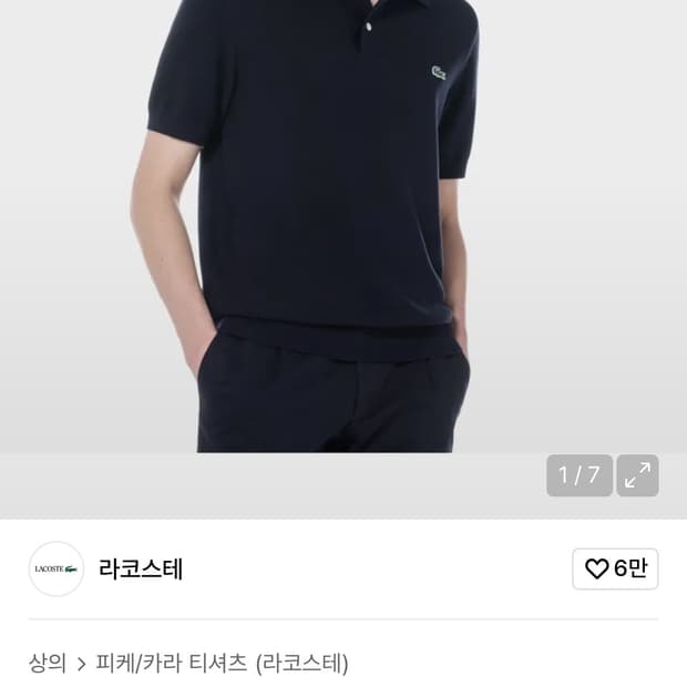 라코스테 니트 카라 반팔 pk