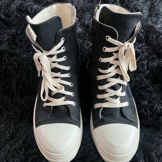 릭오웬스 컨버스 라몬즈 하이 캔버스