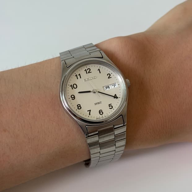 1990s Spirit Arabic Index Silver Quartz