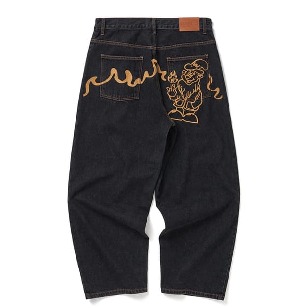 위캔더스 DWARF DENIM PANTS BLACK