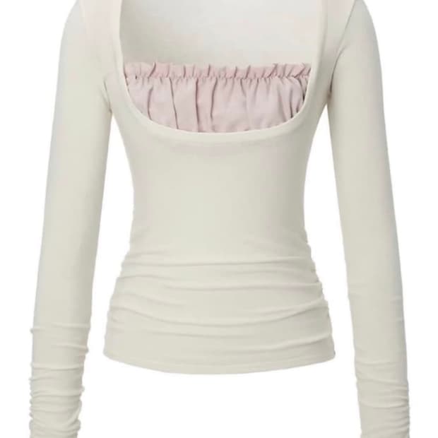 쓰리타임즈 샤론 레이어드 탑 아이보리 s