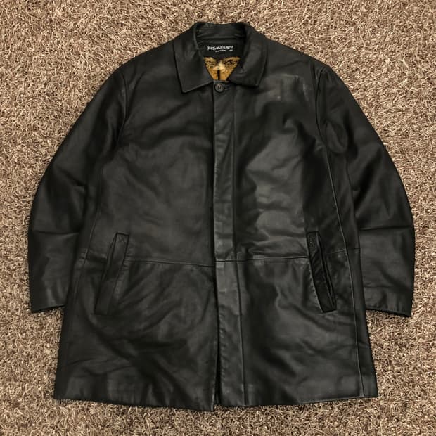 입생로랑 아카이브 양가죽 레더 가죽 자켓