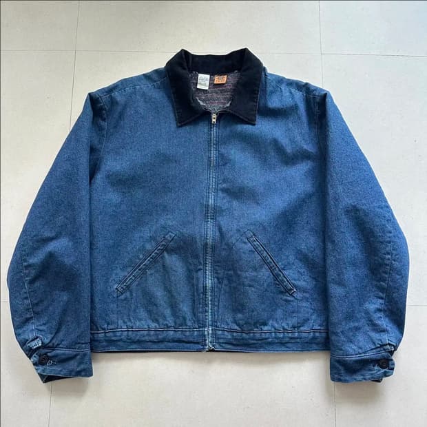 70s 빅벤 데님 브랭킷 드라즐 블루종 자켓 MADE IN USA 