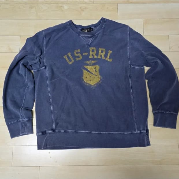 XL) 더블알엘 스웻셔츠 (빈티지네이비 더블탭스 맥코이 rrl)