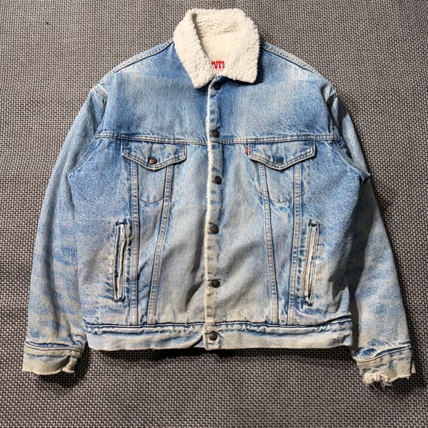 80s USA 리바이스 쉐르파 데님 트러커 (old-8532)