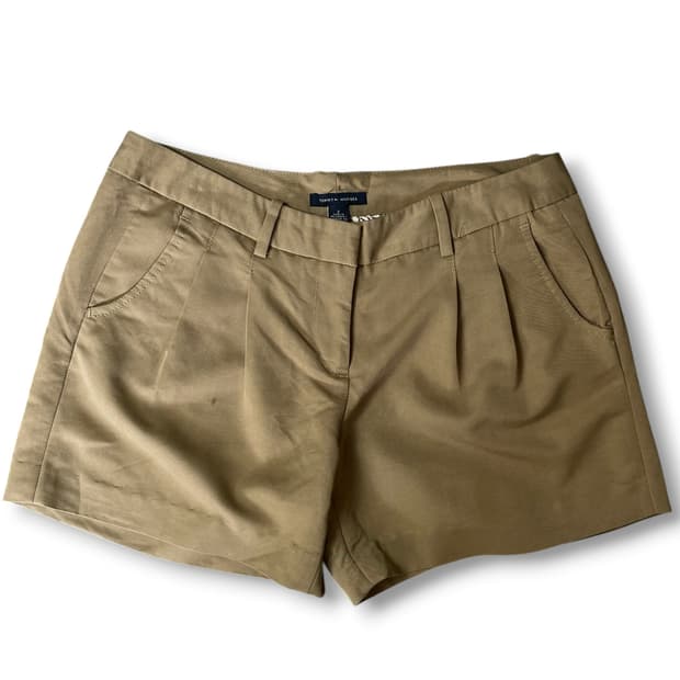 타미힐피거 베이지 핀턱 쇼츠 팬츠 S