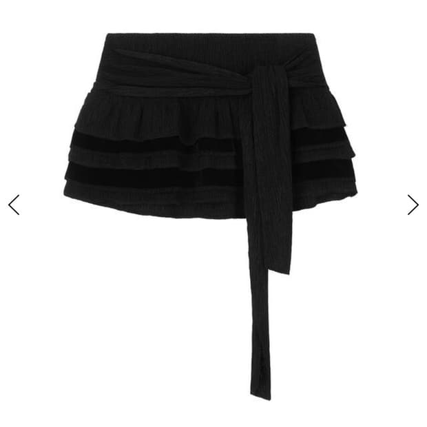 샌드릭 니트 미니 스커트