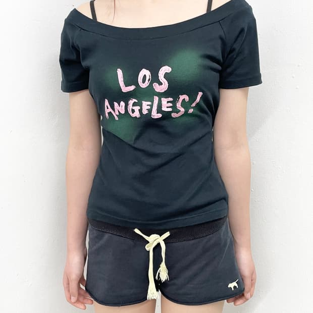 Los angeles 갸루 오프숄더 티셔츠💖