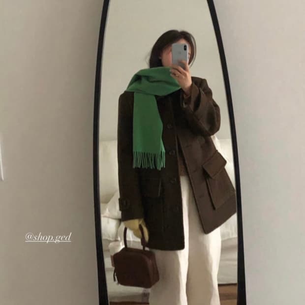 Ged 게드 boucle half coat 부클 하프 코트