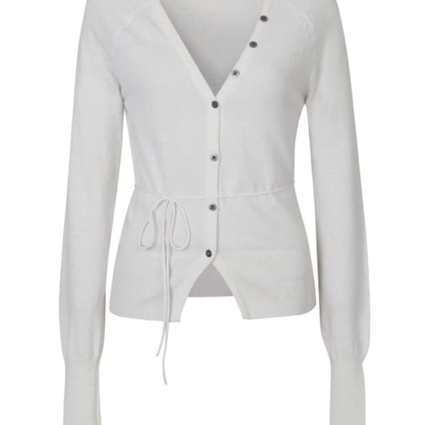 보헤미안서울 버튼 브이넥 니트 가디건 아이보리 