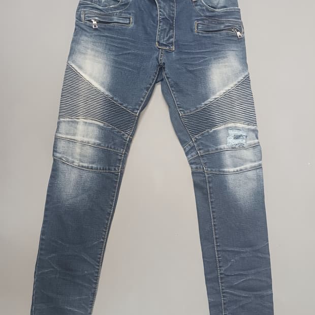 [30] 발망 디스 래더패치 바이커진 청바지