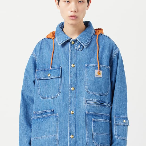 데님 초어 코트 맥스 블루 스톤 워시드
